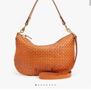 Clare V Moyen Messenger Bag- Natural Woven Checker